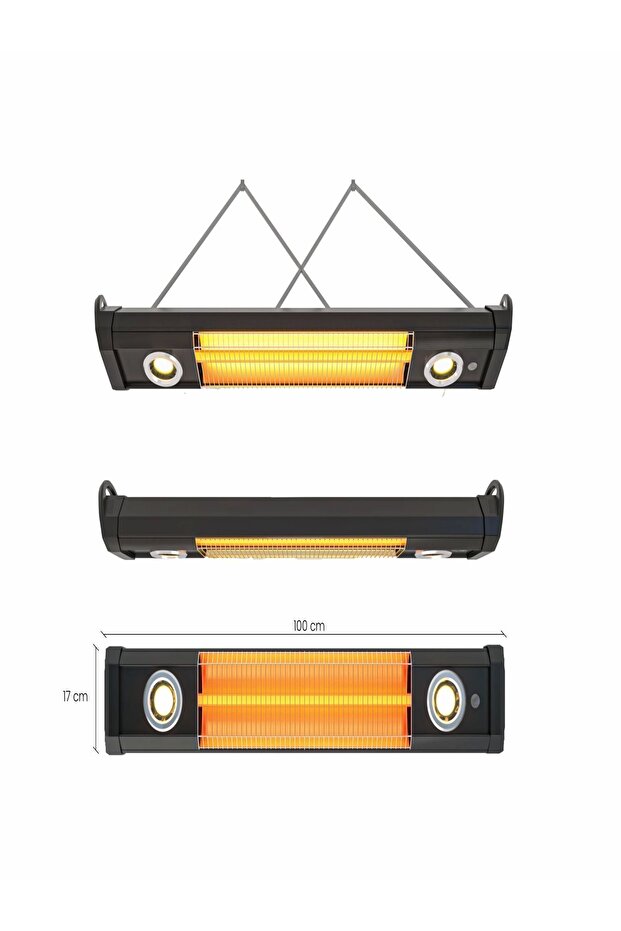 VEGA 2500W Sarkıt Tipi Karbon Infrared Isıtıcı - 2