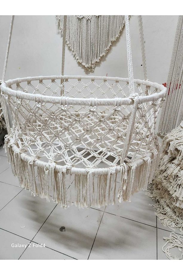Makrome Özel Örgü Salıncak Hamak Beşik Model 100 cm - 2