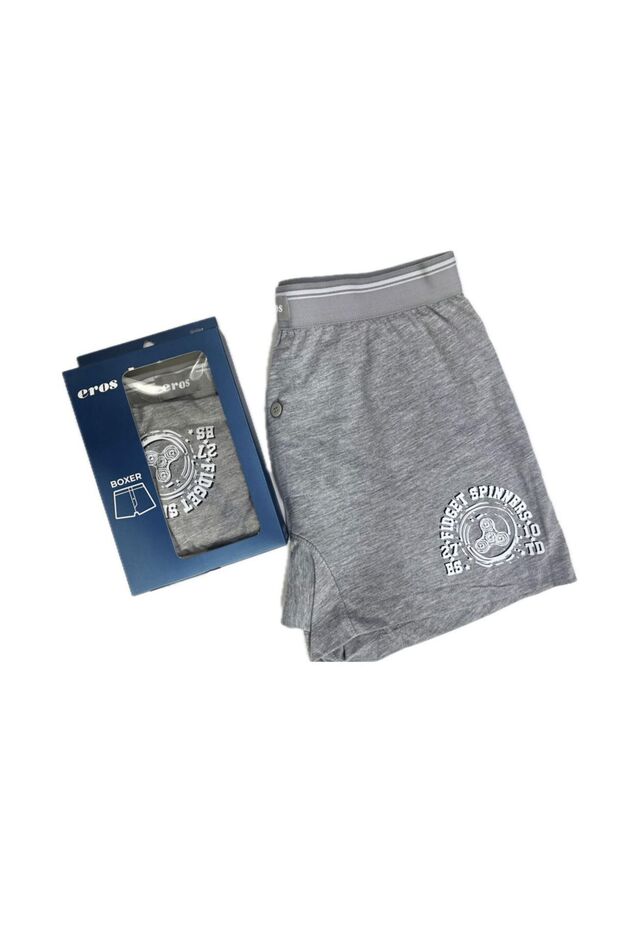Sol Paça Baskılı Boxer Gri - 1
