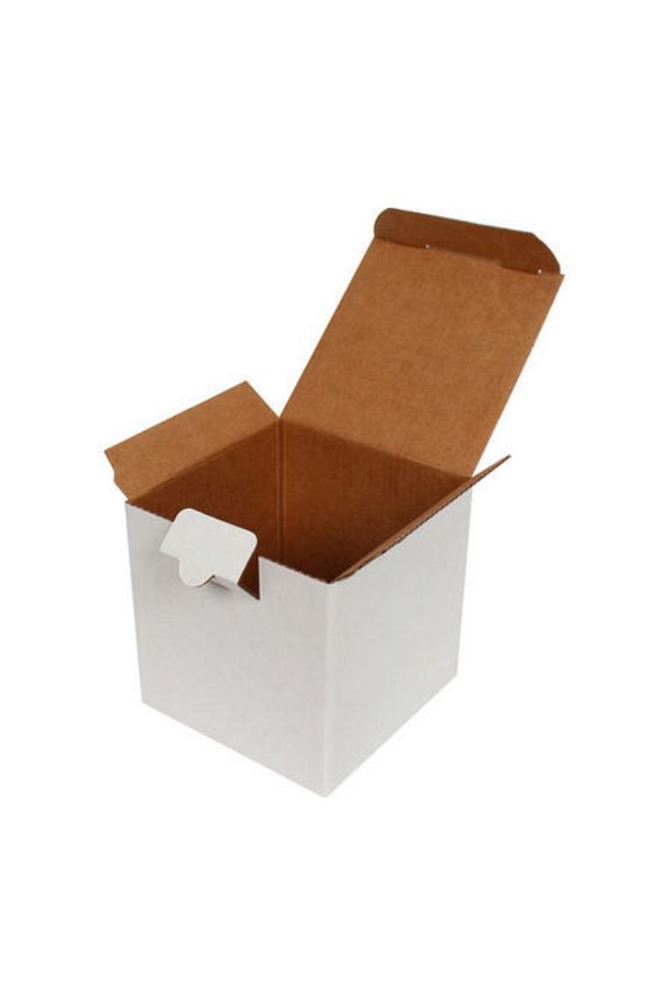 10,5x10,5x10,5 Cm Beyaz Kilitli E-ticaret Kutusu, Kupa Kutusu, Mum Kutusu 10 Adet - 3