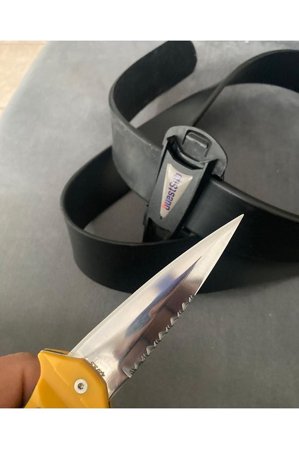 Spearo Dalış Bıçağı Sarı (2.5MM) Kol Bandı Dahil - 7