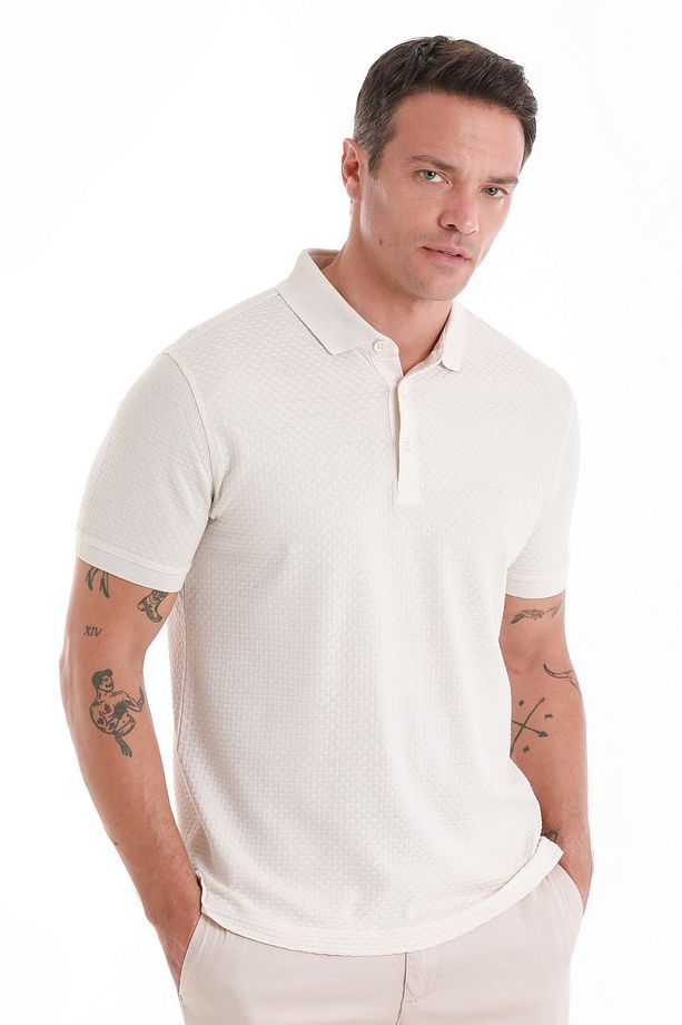 Taş Regular Fit Düz Merserize Polo Yaka 100% Pamuk Tişört - 1