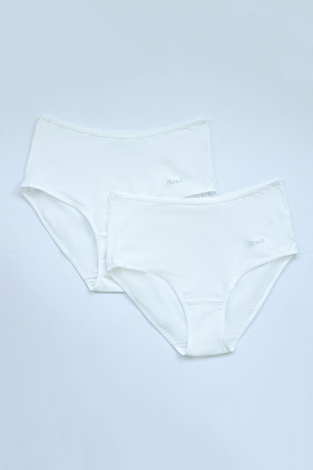 The Network Part Is 100% Cotton, with an Optimal Body Shaping Effect. High-Waisted 2-Piece Panty Set.