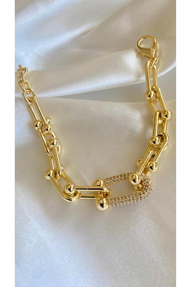 Gold Stone Tiffany Bracelet