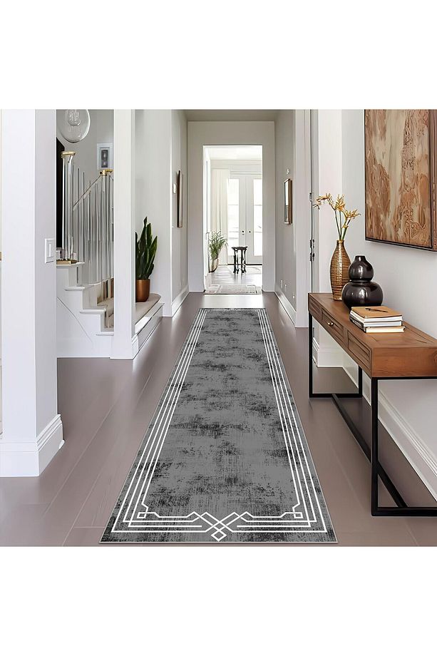 Modern Dijital Baskı Dört Mevsim Yıkanabilir Kaymaz Taban Salon Halısı Mutfak Halısı Yolluk YVH - 1