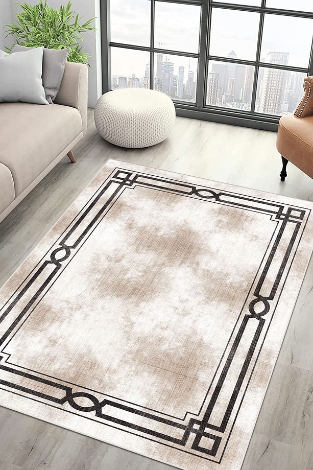 Modern Dijital Baskı Dört Mevsim Yıkanabilir Kaymaz Taban Salon Halısı Mutfak Halısı Yolluk YVH - 3