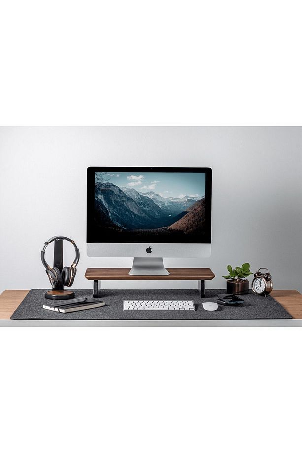 Premium Keçe Klavye Mouse Pad - Şık Çalışma Masası Pad - Masaüstü Klavye Pad - 3