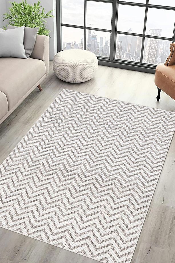 Modern Dijital Baskı Dört Mevsim Yıkanabilir Kaymaz Taban Salon Halısı Mutfak Halısı Yolluk VVC - 1
