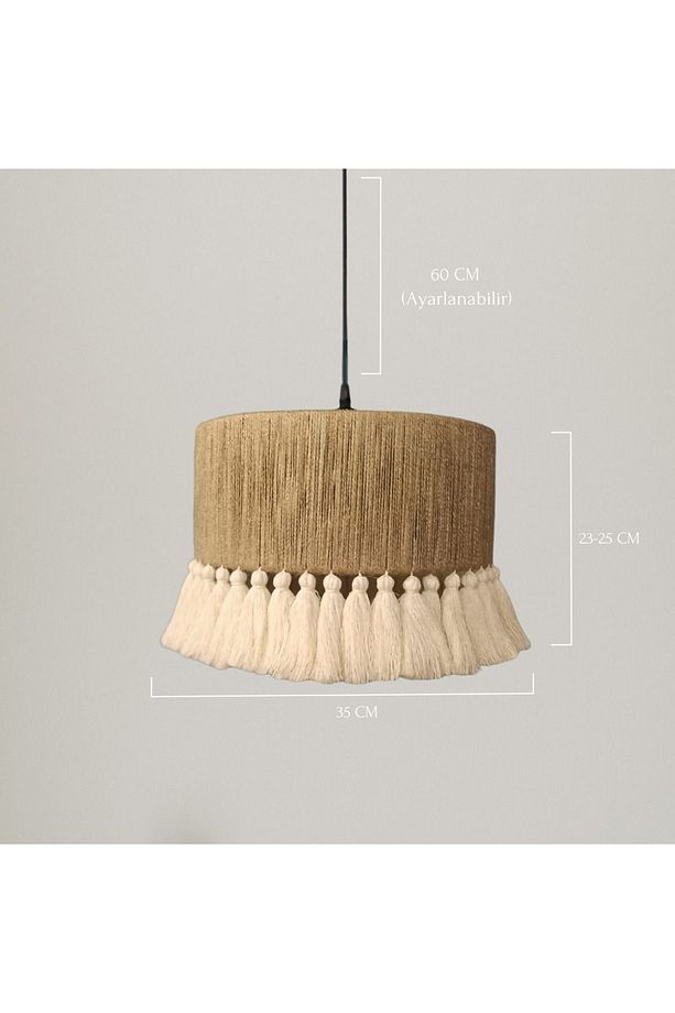 Elegante Luminare Bohem Avize , Hasır Avize , Jüt Avize , Makrome Avize , Rustik Avize - 3