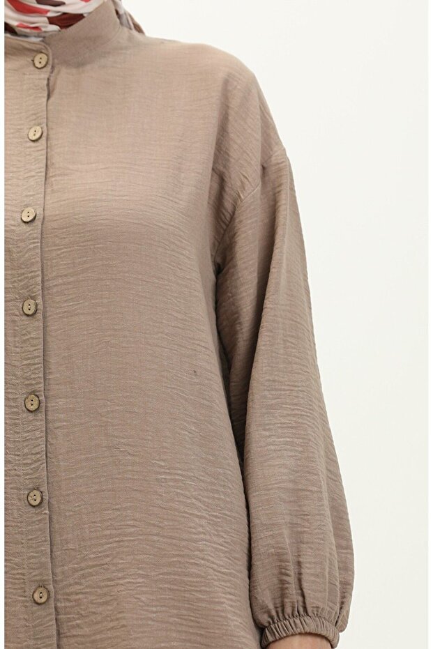 سترة من الكتان بأزرار وطية صدر السترة - 4