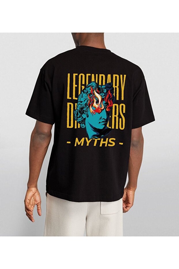 Unisex Legendary Dreamers Back Printed Oversize White Tshirt