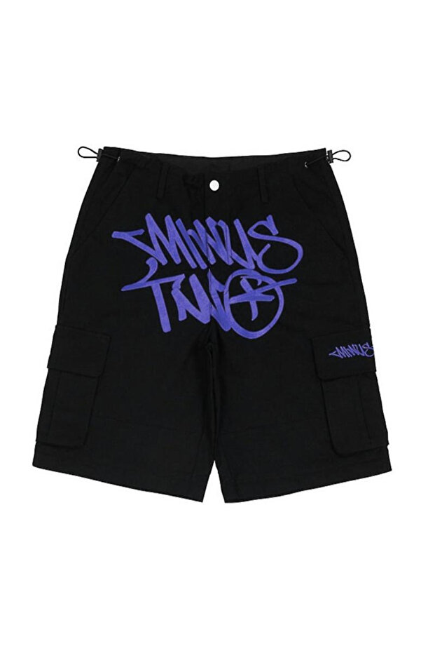 Minus Two Purple Cargo Unisex Oversize Şort - 1