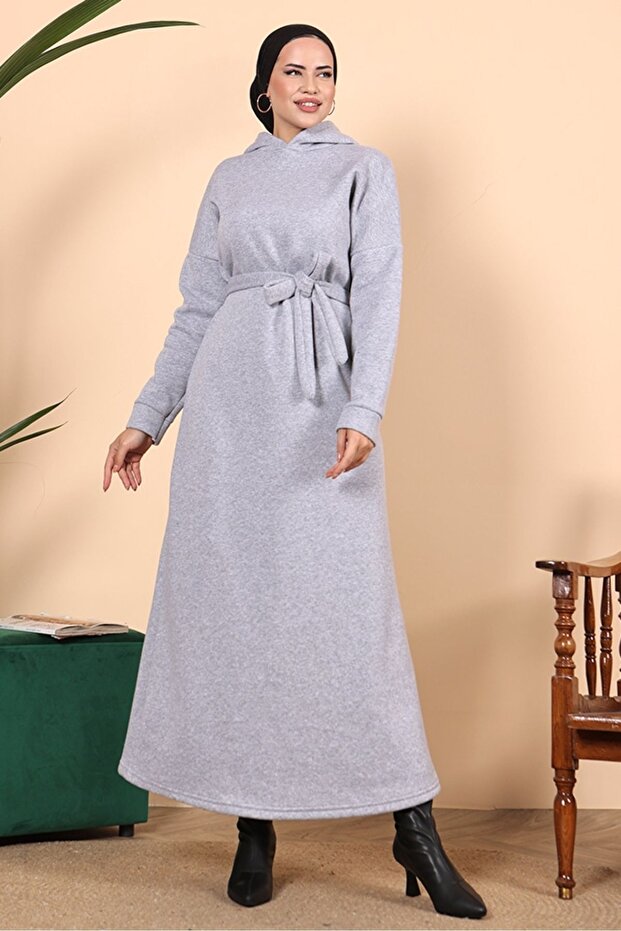 Benna Hooded Dress 692 - Gray