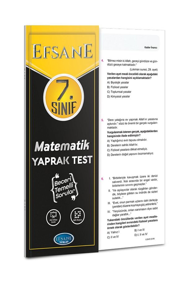 7.sınıf Tüm Dersler Yaprak Test Seti - 3