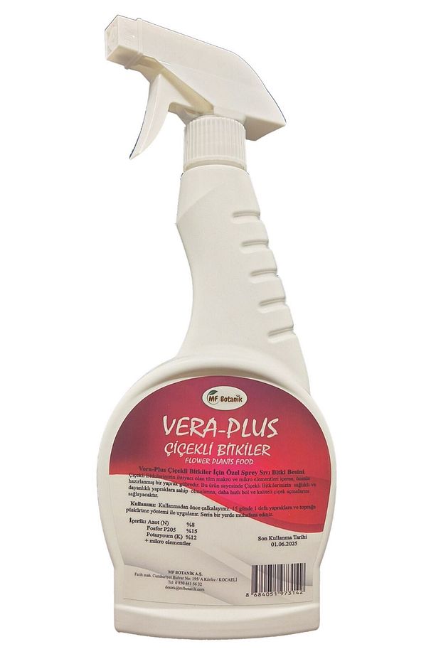 VERA-PLUS ÇİÇEKLİ BİTKİLER İÇİN ÖZEL SPREY SIVI BİTKİ BESİNİ 500 ML - 4