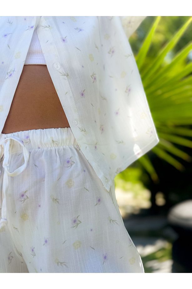 Violet Şortlu Pijama Takımı, Yetişkin - 2