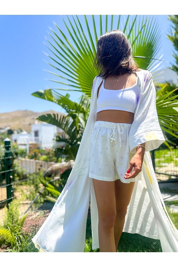 Violet Şortlu Pijama Takımı, Yetişkin - 4