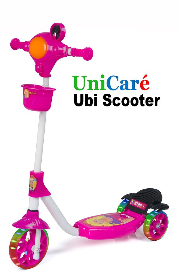 UBİ Çocuk Scooter 3 Tekerlekli Her Tekerde 6 Adet Led Işıklı Frenli Scooter Yükseklik Ayarlı 3-6 Yaş - 1
