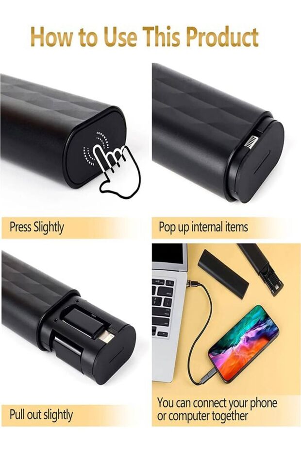 F0H7 7 in 1 Çok işlevli Type-C, USB, Micro Lighting Port, Seyahat Seti iPhone, Android, PC Çevirici - 3