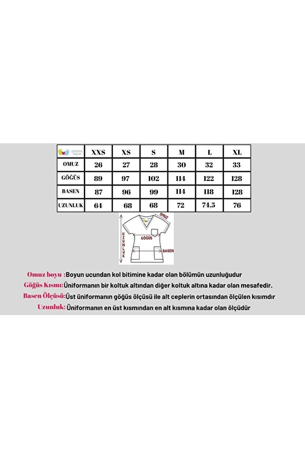 Cerrahi Doktor Hemşire Scrubs Indigo Mavisi Forma Tek Üst - 6