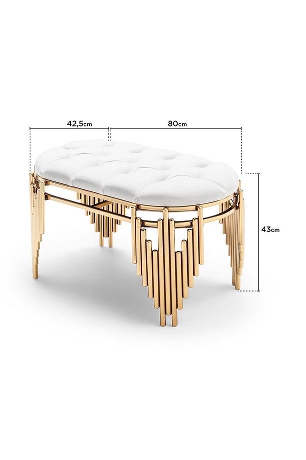 GOLD DRESUAR SET PUFLU TAKIM 120CM GOLD DRESUAR ULTRA LAK KAPLAMA - 4