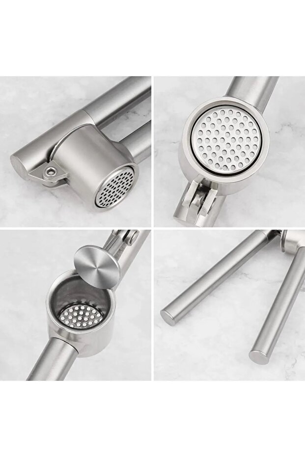 Ivory Stainless Ivy Crusher with Chamber Round Steel Metal Stainless with Press Chamber