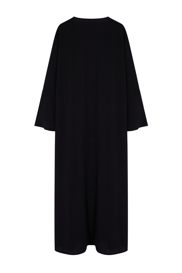 Siyah Gold Nakış Detaylı Dokuma Kap & Ferace & Abaya & Kimono TCTSS24KF00055 - 8