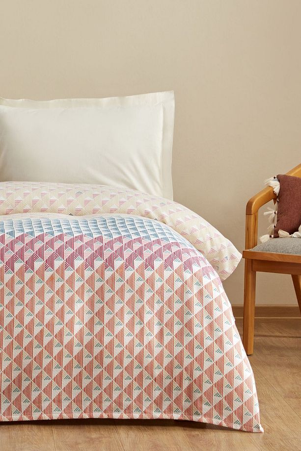 Dace %100 Pamuk Çift Kişilik Tek Pike Multicolor PP - 3