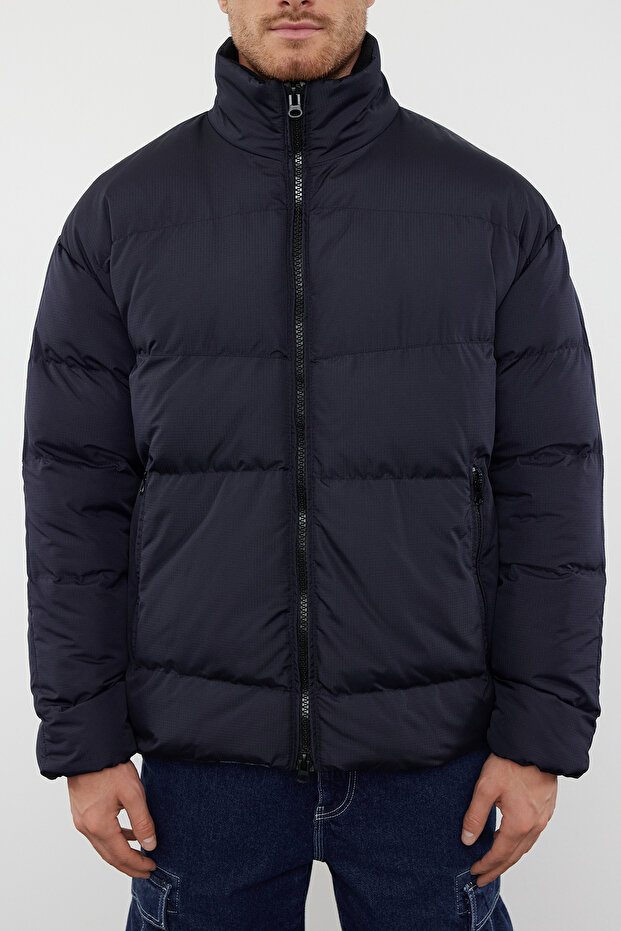 Oversize bunda Navy Blue Puffer - Ribstop, TMNAW25MO00009 - 3