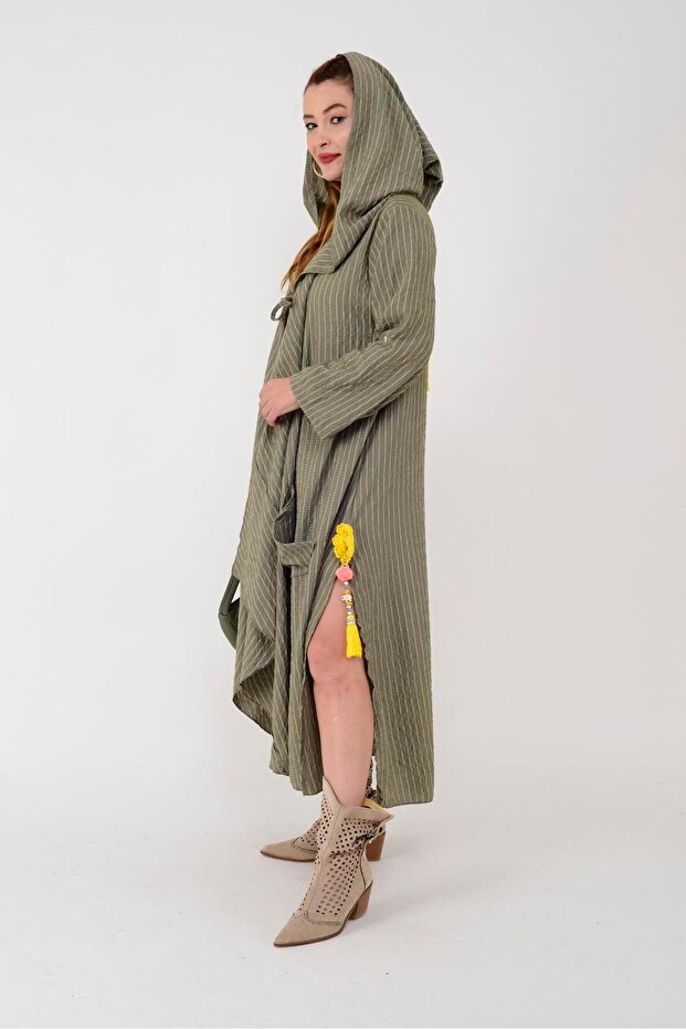 AN2104 CADI KAPÜŞONLU BOHO KAP - 6