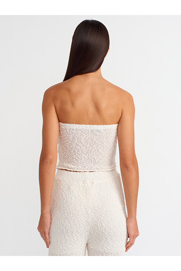 10575 موديل سترة تريكو مبطنة باللون الأبيض - 2