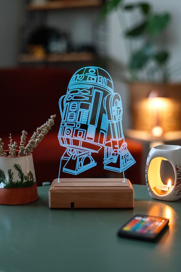 Star Wars R2d2 Droid/Robot 3d 16 Renk Gece Lambası - 8