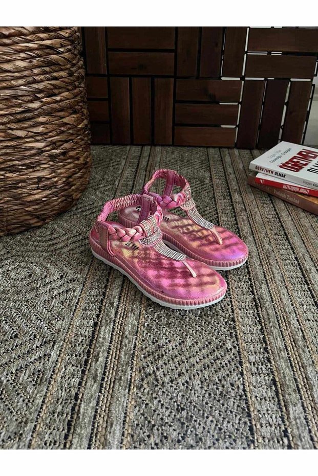 Girl's Stoned Flip-Flops Daily Soft Puff Orthopedic Sole Comfortable Daily Sandals