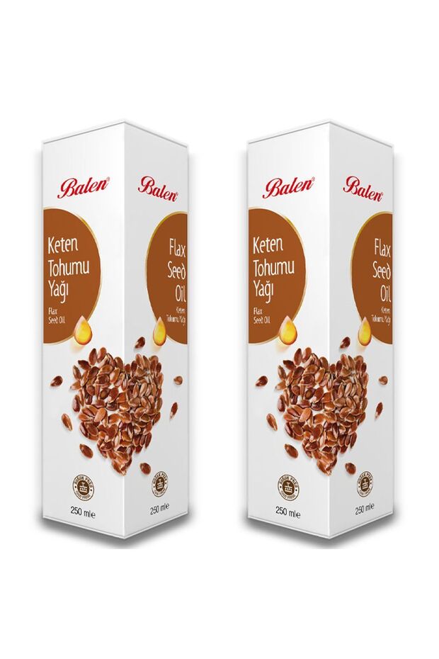 زيت بذور الكتان المعصور على البارد 2 × 250 مل