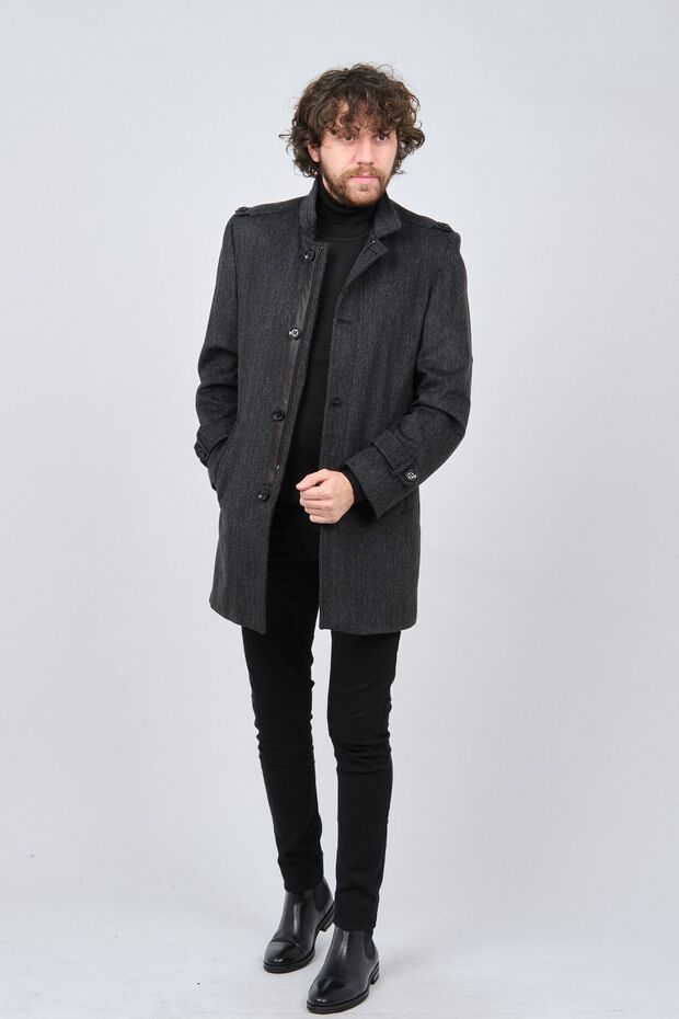 معطف رمادي للرجال - 2
