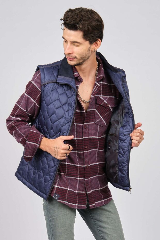Men's Pocket Detailed Vest 265835 Navy Blue