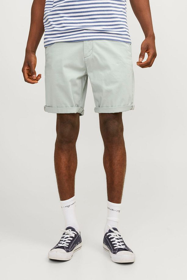 Yeşil Erkek Regular Fit Duble Paça Chino Şort JPSTBOWIE JJSHORTS SOLID SN - 3