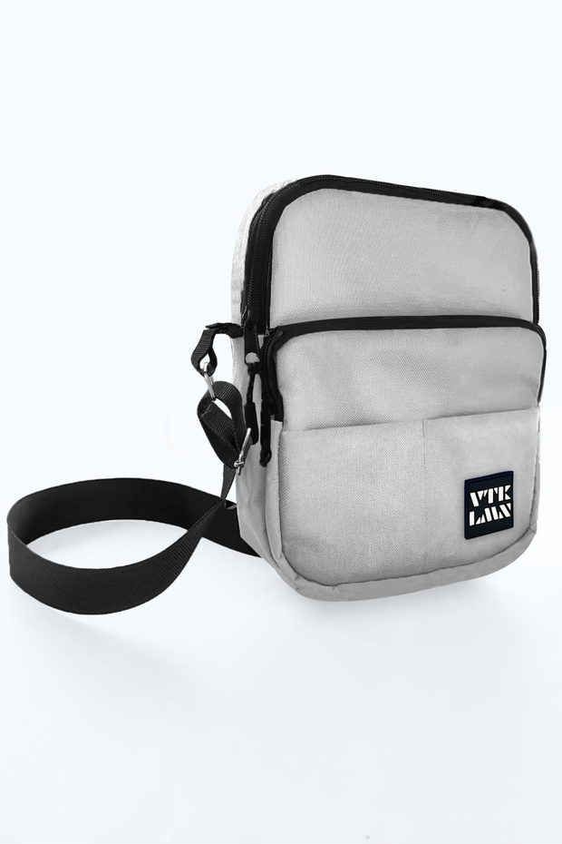 Gray 5-Compartment Adjustable Cross Strap Waterproof Shoulder Bag