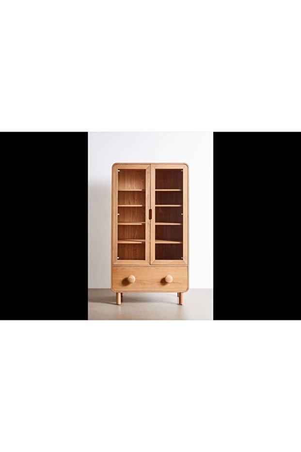Ahşap meşe vitrin - 2