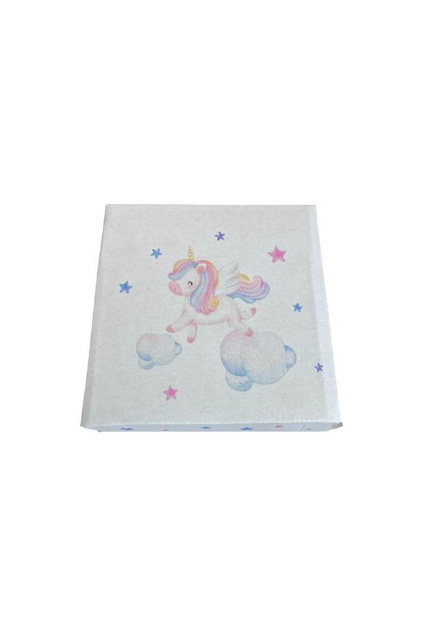 Unicorn Baskılı Lila Hediye Kutusu 1 Adet 17x17x9cm - 2