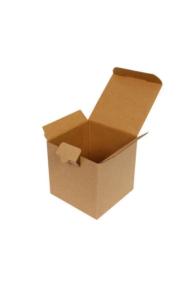 10,5x10,5x10,5 Cm Kilitli E-ticaret Kutusu, Kupa Kutusu, Mum Kutusu 10 Adet - Kahverengi - 1 x 10 - - 3