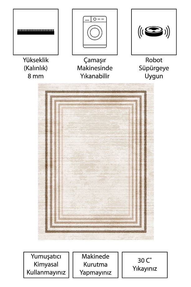 Modern Dijital Baskı Dört Mevsim Yıkanabilir Kaymaz Taban Salon Halısı Mutfak Halısı Yolluk YFH - 4