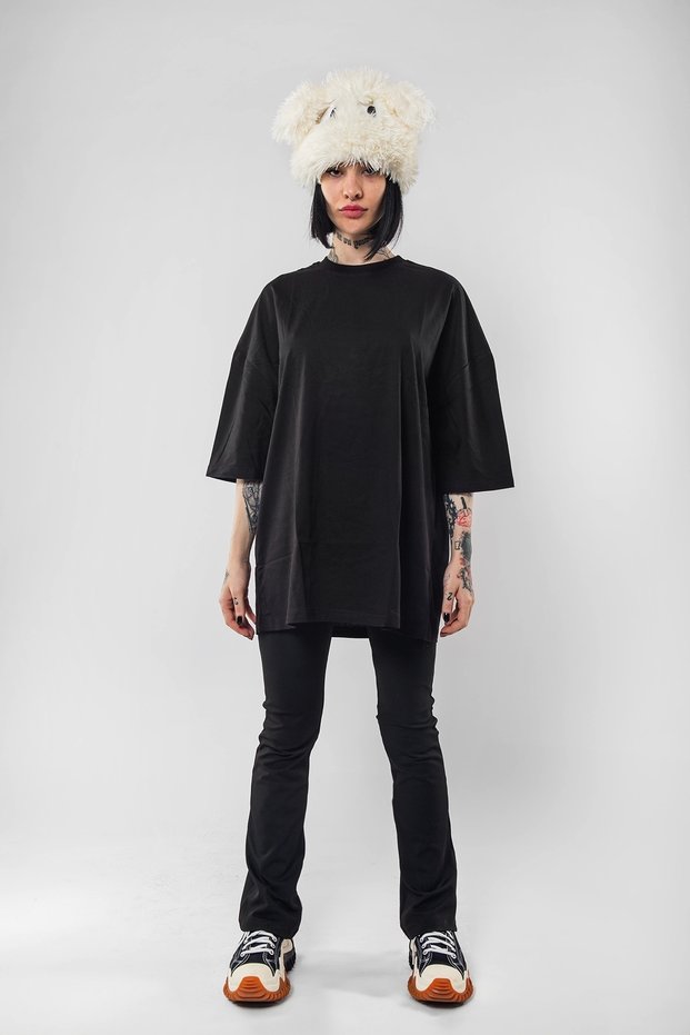 Black Basic Oversized Unisex Tshirt
