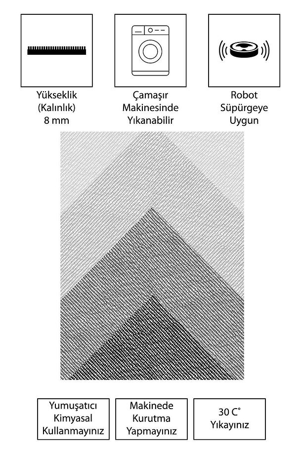 Modern Dijital Baskı Dört Mevsim Yıkanabilir Kaymaz Taban Salon Halısı Mutfak Halısı Yolluk YVH - 4