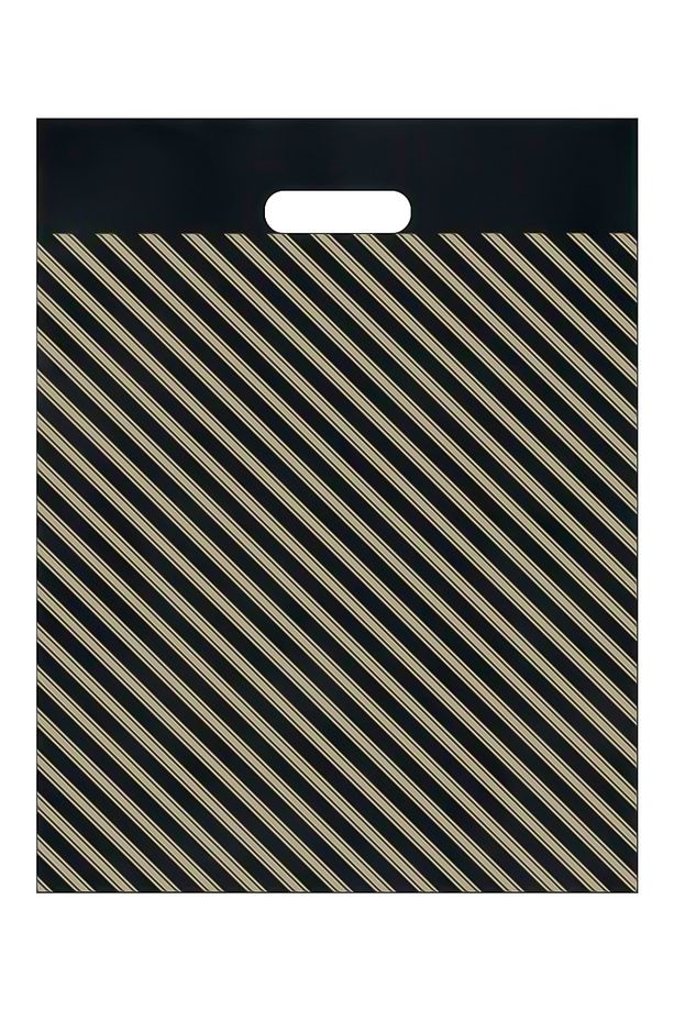 Takviyeli Torba Diagonal Desenli Sağlam Dayanıklı Kulplu Lüks Alışveriş Poşeti 2 No 50 Ad 26x38 - 8