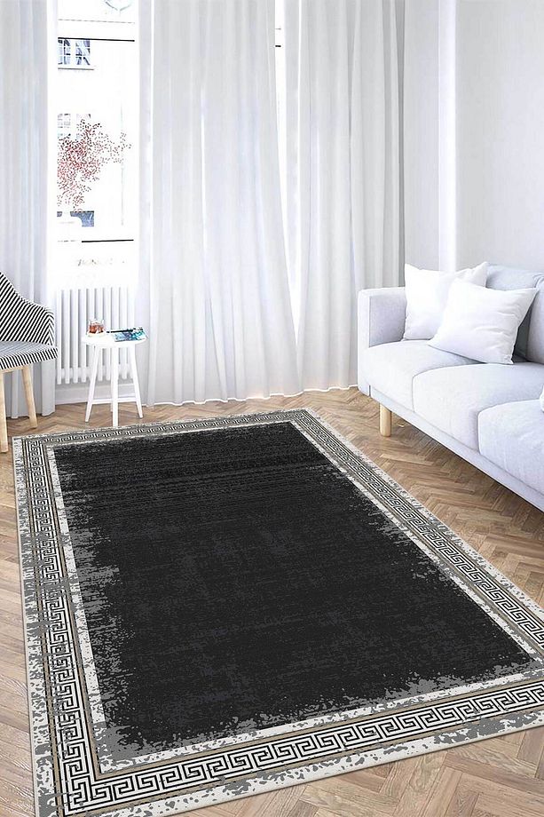 Modern Dijital Baskı Dört Mevsim Yıkanabilir Kaymaz Taban Salon Halısı Mutfak Halısı Yolluk YVH - 2