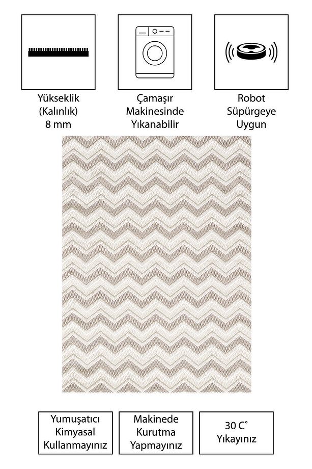 Modern Dijital Baskı Dört Mevsim Yıkanabilir Kaymaz Taban Salon Halısı Mutfak Halısı Yolluk VCH - 4