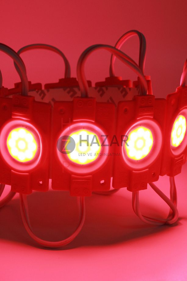 12 Volt 2.4 Watt Tekli Su Geçirmez Modül Led Kırmızı (10 ADET) - 4