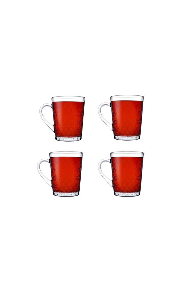 4 Adet Ruby Kulplu Bardak