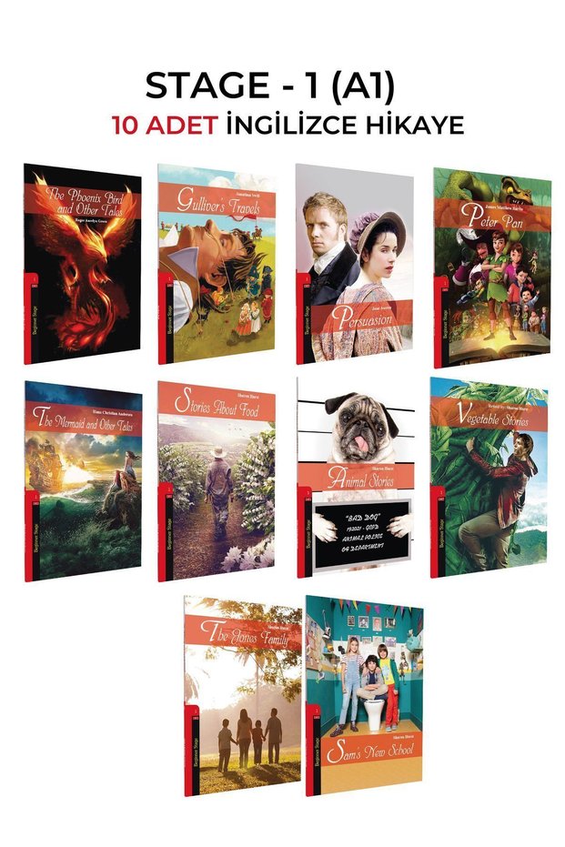 English Story. A1 Level 10 English Story Book Set.